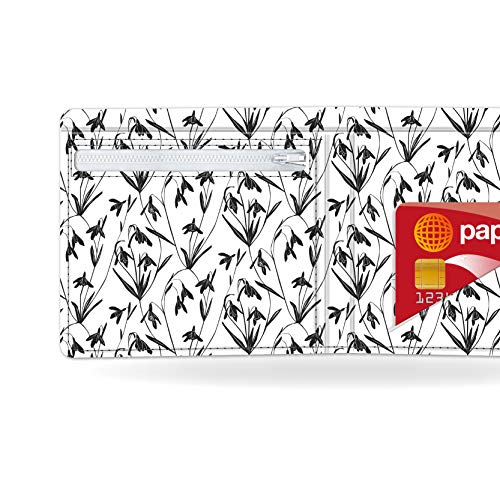 Preisvergleich Produktbild Fleurs Noirs - Pappwallet - Portmonee - aus absolut reissfestem und wasserabweisenden Tyvek® - Made in Germany