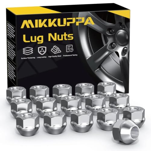 Image of MIKKUPPA M10x1.25 ATV Lug Nuts, Chrome Open End Conical Bulge Seat Lug Nuts | 16PCS 17mm Hex, Replacement for Polaris Sportsman Can-Am Commander Maverick Outlander Renegade Honda TRX Kawasaki Wheel
