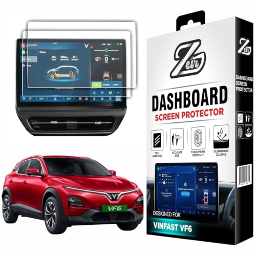 Image of ZEIR [2 PACK] Screen Protector Compatible With VINFAST V6 & V7 | 12.9 Inch Infotainment Guard || Anti Fingerprint | Water Resistant || Scratch VinfastV6 New Car 9H Accessories 2025 [Not Tempered Glass]