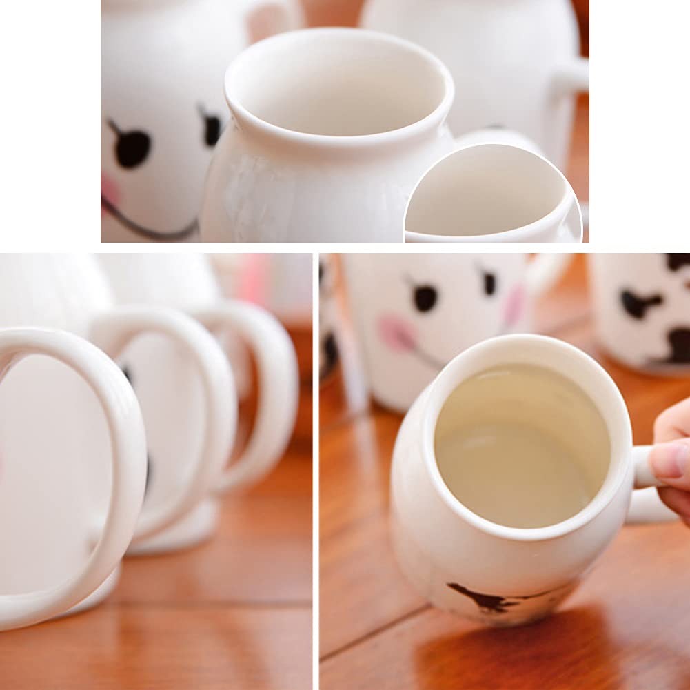 Amazon.com: ZaH Milk Bottle Mug Ceramic 8oz Morning Mugs for Home