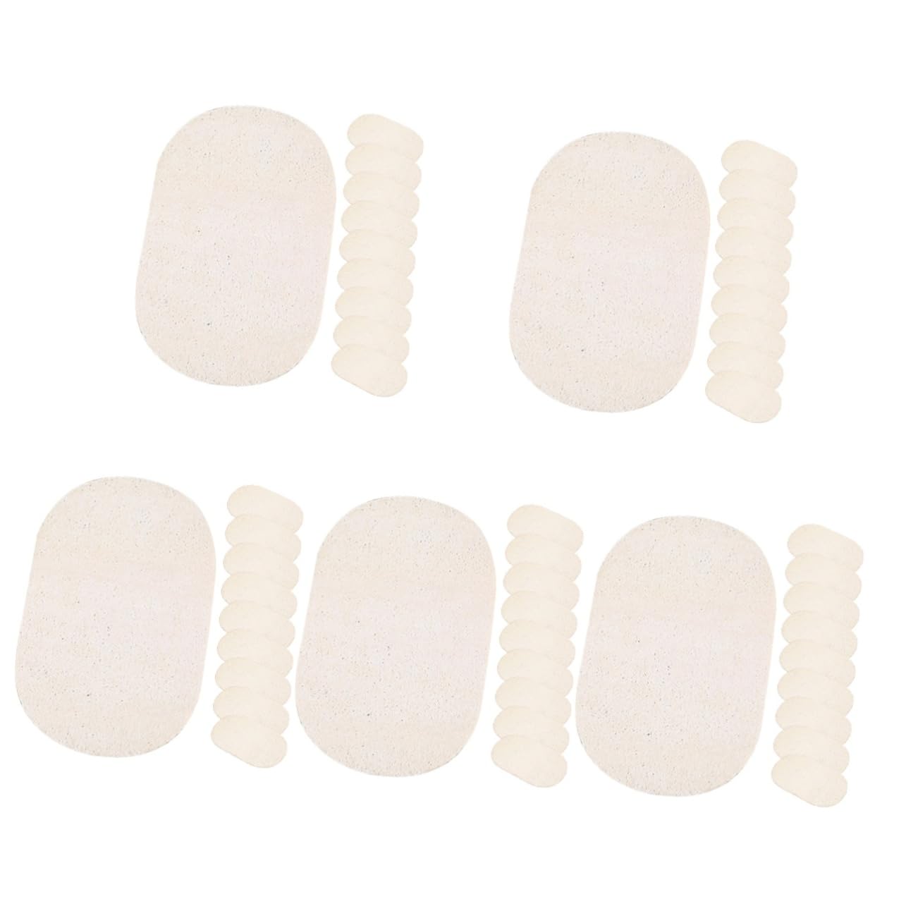 Alipis 5 Set Luffa per Lavare I Piatti Spugna della Loofah Naturale Asciugatutto Strofinaccio Cucina Strumenti per Il Lavaggio della Vasca Spugne Lavapavimenti Bianca 10 Pezzi * 5