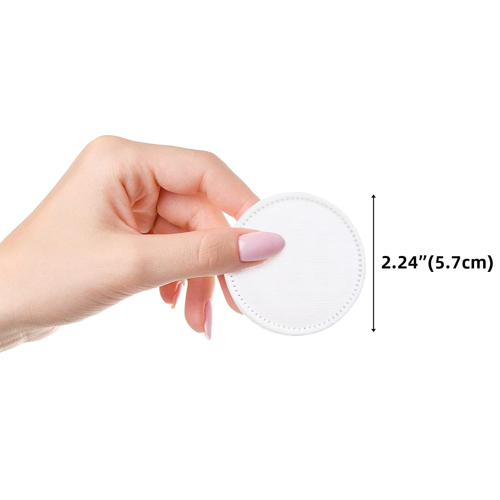 MSQ 300PCS Triple-Layer Cotton Face Pads Soft Round Makeup Remover Pad for Eyes & Daily Makeup Removal, Soft Cotton Wool Pads - Image 4