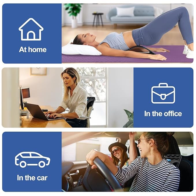 QP360 Back Stretcher Multi-Level Lumbar Region Back Support for Lower & Upper Muscle Pain Relief Spinal Curve Back Relaxation Device for Bed Chair & Car, Plastic QP360 Back Stretcher Multi-Level Lumbar Region Back Support for Lower & Upper Muscle Pain Relief Spinal Curve Back Relaxation Device for Bed Chair & Car, Plastic