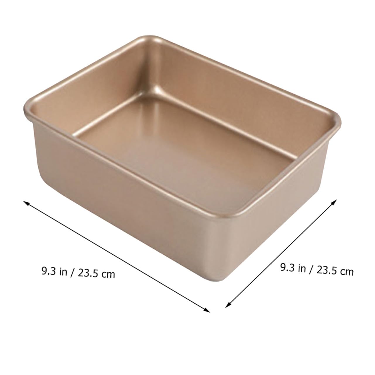 Toyvian Quadratische Antihaft Kuchenform Edelstahl für Kuchen Brownies Brot Backen