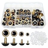 Comes with 4size safety eyes and washers in a plastic box making it easy for organizing. Includes 90pcs amigurumi eyes and 90pcs washers ranging Material : Made of plastic, smooth and durable ; Size: 4Size safety eyes- (10mm-40pcs; 15mm-20pcs; 18mm-2...
