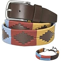 PELPE - Cinturón argentino de piel, con pulsera de hilo y cuero