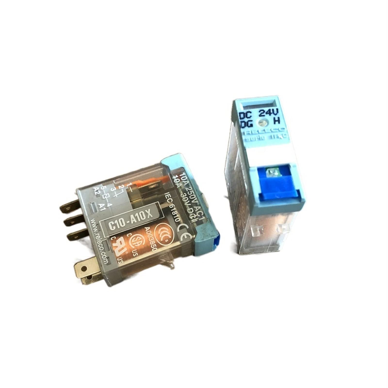 Aqhyebnsr One Color C10-A10x Dc24v Power Relay 10A 250Vac 24Vdc 5 Pins