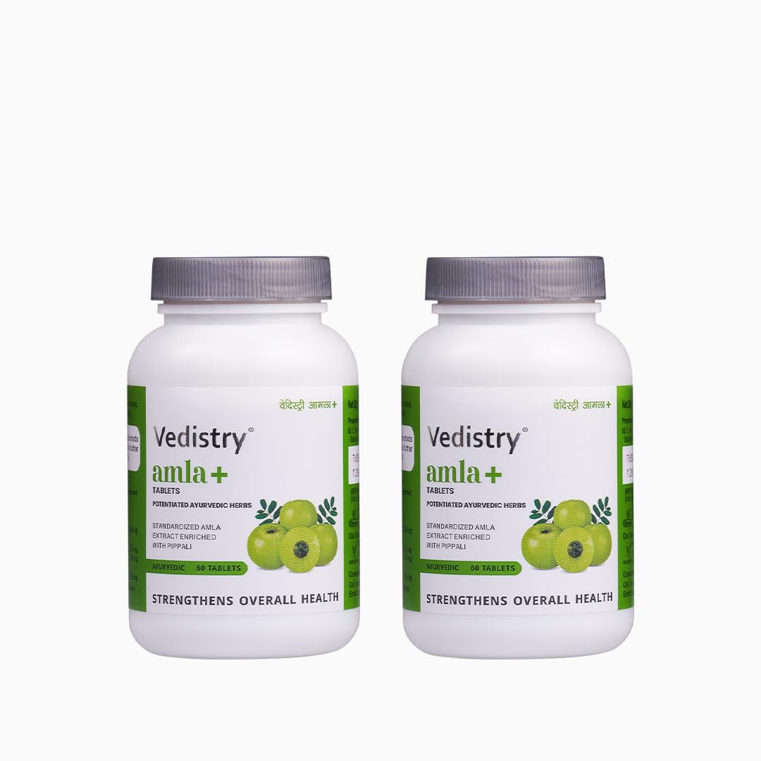 Vedistry Amla+ with Piperine - Immunity & Skin Health, Antioxidant, 100% Pure, 60 Tablets (Pack of 2) (B0BXXHZ9NP) Amazon Price History, Amazon Price Tracker