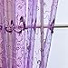 WINYY Sequins Butterfly Sheer Voile Curtain for Bedroom Kitchen Window Purple Curtain Drape Rod Pocket Top Tulle Gauze 1 Panel 40 Inch Wide 63 Inch Long