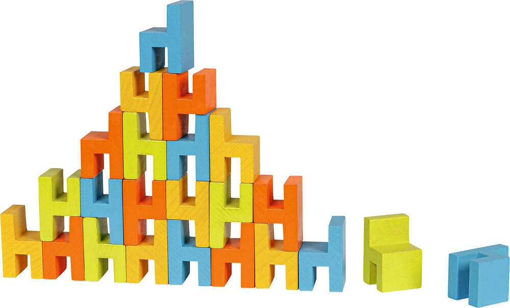 Goki 56662 Jeu d'équilibre et de 24 chaises en Bois 3,5 cm