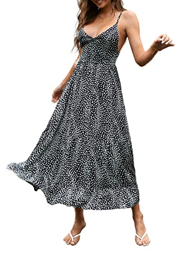 CUPSHE Damen Sommerkleid V Ausschnitt Schnürung Leopardenmuster...