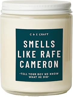 CE Craft - Smells Like Rafe Cameron Candle - Mahogany Teakwood Scented - Celebrity Prayer Candle, Gift for Her, Girlfriend Gift, Pop Culture Gift