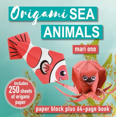 Origami Sea Animals: Paper block plus 64-page book
