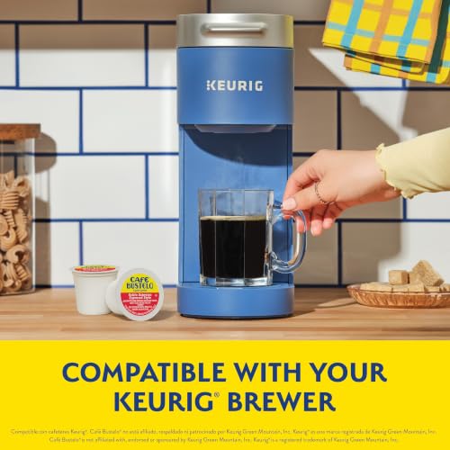 Image of Cafe Bustelo Espresso-Style Dark Roast Coffee Pods, Bulk 128 Count | Bold Latin character, rich aroma, smooth taste, stands up to milk and sugar, single serve coffee pods, 4 boxes, 32 pods each