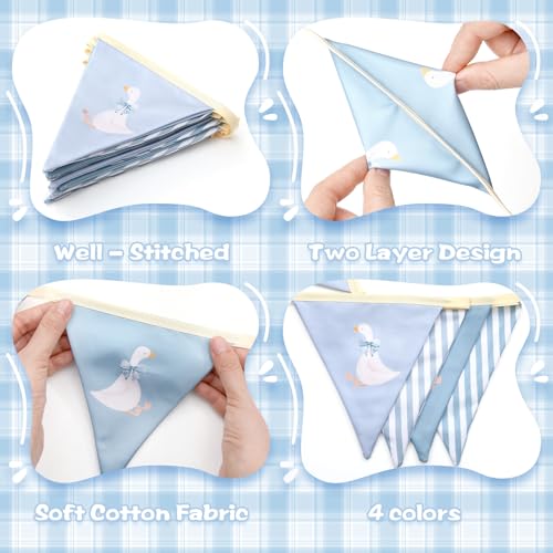 Hahafelt Goose Fabric Banner 1st Birthday Decor,Stripes,Blue by Hahafelt - Used condition - Image 3
