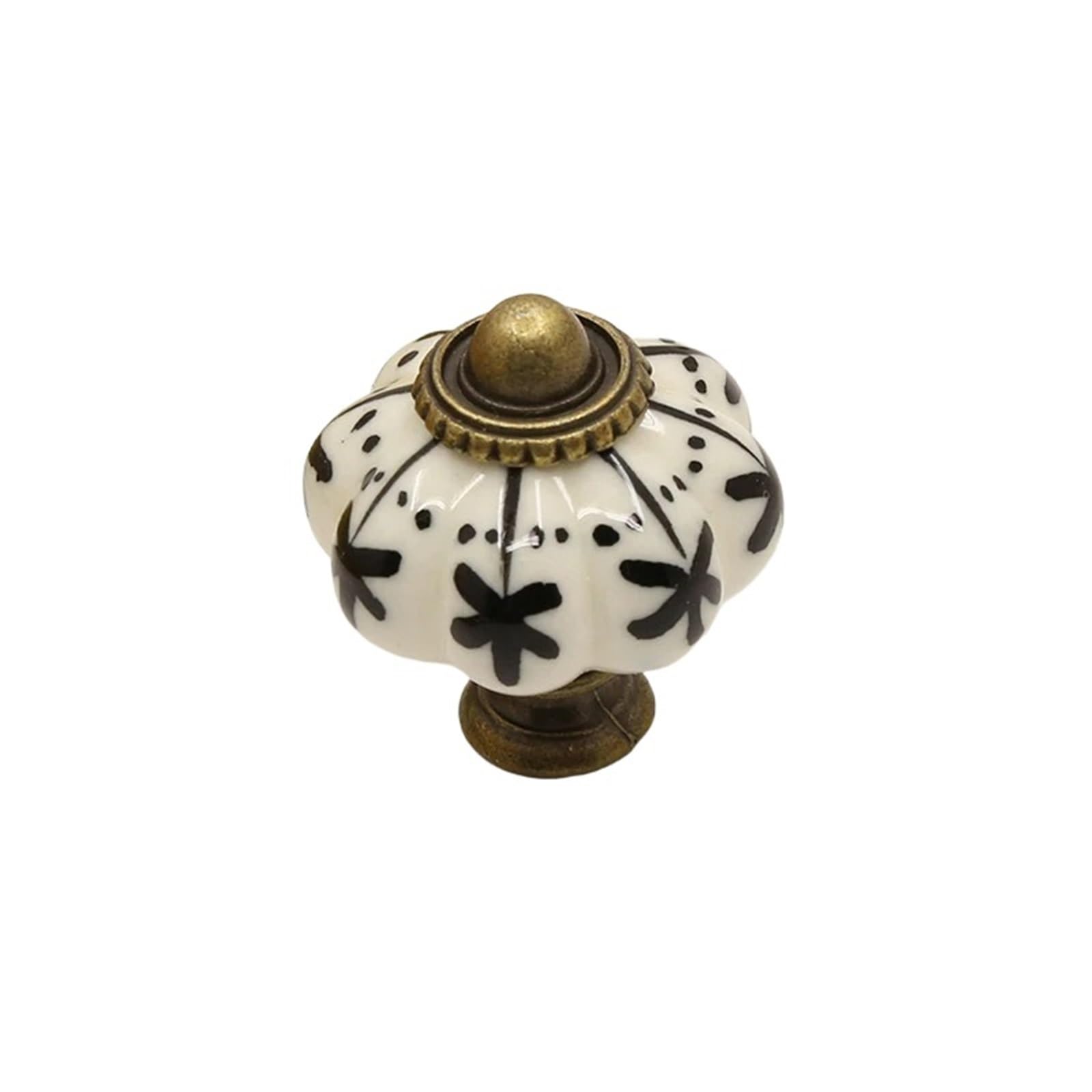 Kifsdlf Color5 Ceramic Farmhouse Pumpkin Cabinet Knob Drawer Furniture Handles Dresser Single Hole Door Pulls For Cupboard Wardrobes Furniture(Color5)
