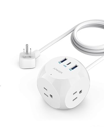 Anker Power Strip with USB C, PowerExtend USB-C 3 Cube with 3 Outlets and 30W USB C, 5 ft Extension Cord, Power Delivery High-Speed Charging for iPhone 12/12Pro/12ProMax, Cruise Ship Travel Essential