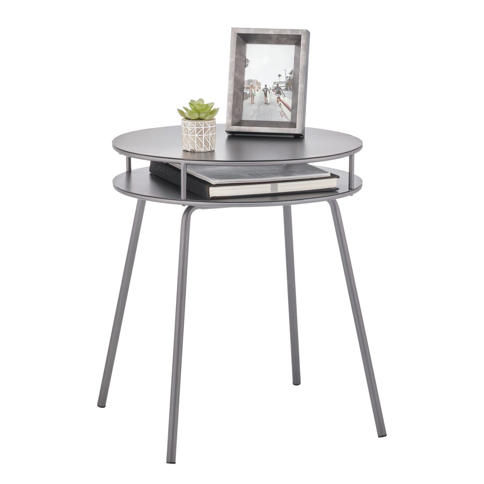 Photo 1 of [USED] mDesign Modern Round 2-Tier Accent Table