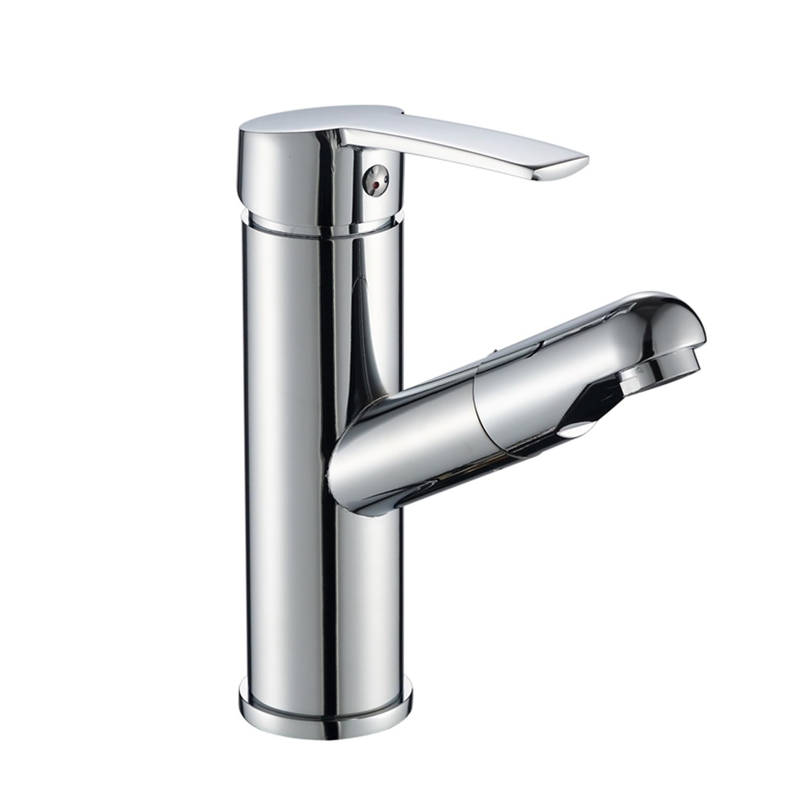 Robinet de lavabo brossé antitrace avec mitigeur eau chaude et froide