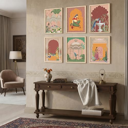Image of NoWorries Wall decor Paintings for living room - Premium Modern art Wall Poster Paintings for Home Decoration (Pattern-Minimal art) Set of 6 (10x13 inches, ART ATTACK-4)
