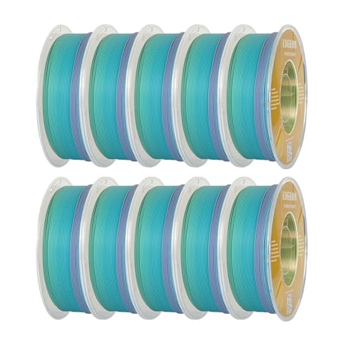 Image of Kingroon Matte PLA Filament 1.75mm 3D Printer Filament Matte Filament 10kg Dimensional Accuracy + /- 0.02 mm (10 Rolls Matte Rainbow)