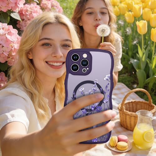 Coque iPhone 14 Pro Max fine et fleurie pour selfie stable
