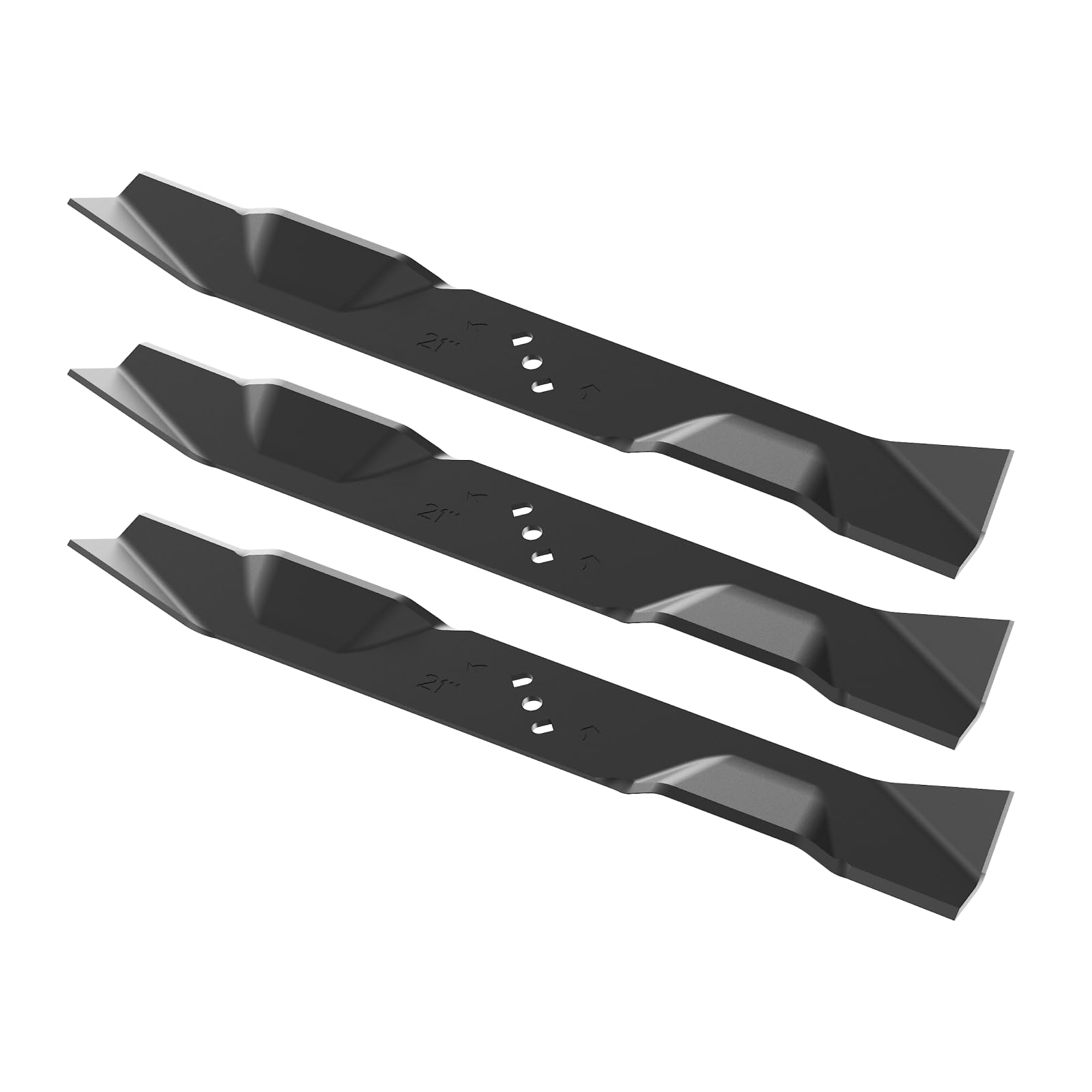 Mowrator Mulchmesser, 53 cm, 3 Packungen | Zweistufiges Laubzerkleinern, überlegene Blattsaugung, feinerer Mulch, energieeffizient, korrosionsbeständiger 40MnB-Stahl