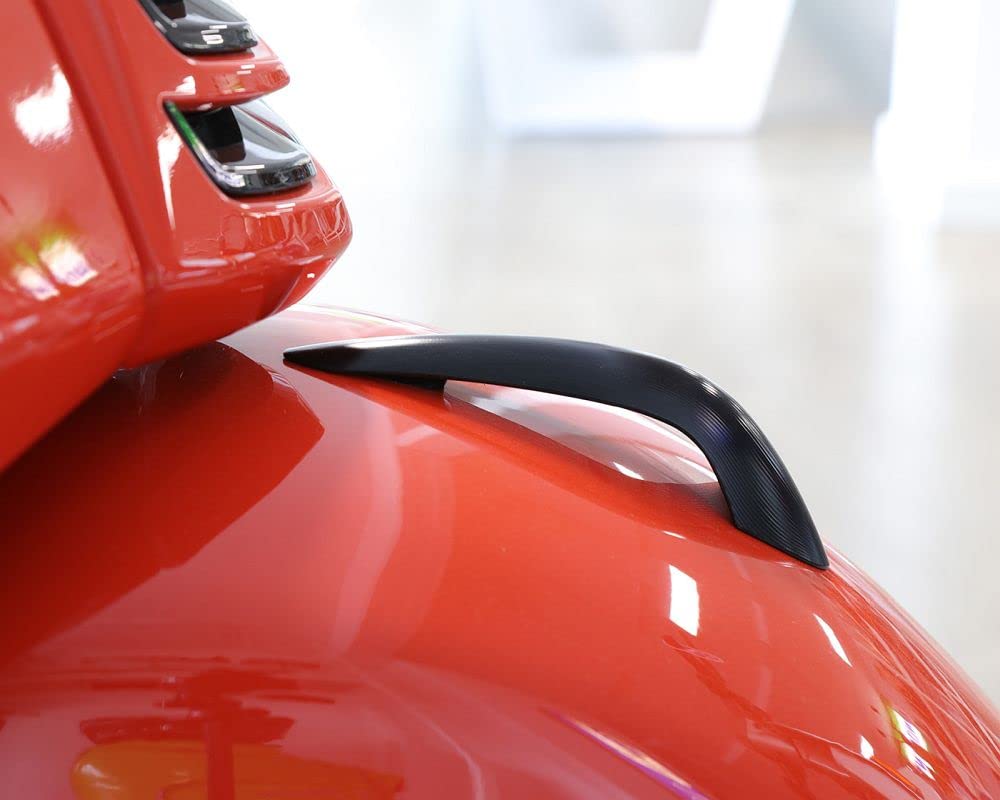 MOTO NOSTRA Kotflügelnippel CNC schwarz glanz kompatibel für Vespa GTS 125, GTS HPE 300, GTS Super 125, GTS Super HPE 300