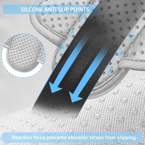 Image of ZINZ 2-Pack Universal Shoulder Pad with Ultra thick Cushion for Bag Luggage Bag Crossbody, Plus Long & Anti-Slip & Breathable,Gray-2Pack