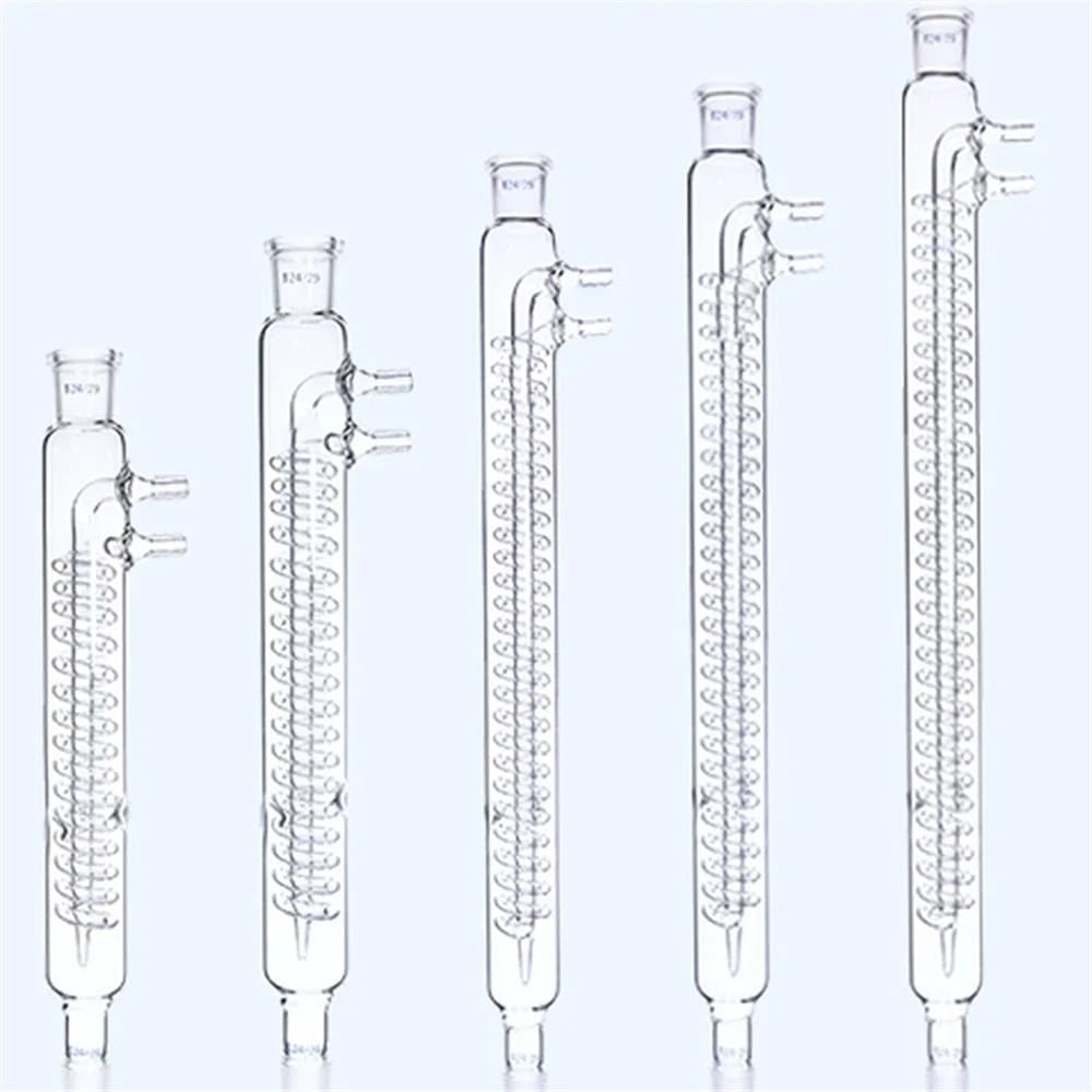 Sprzęt laboratoryjny 200/300/400 mm 24/29 szkło borokrzemowe skraplacz laboratoryjny eksperyment ze szkła laboratoryjnego (400 mm)