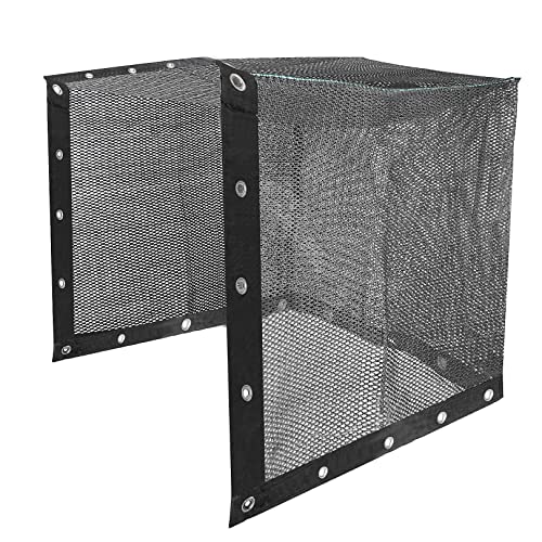Aoneky Black HDPE Golf Cage Net - 10x10x10ft