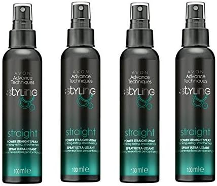 4 x 100ml Avon Advance Techniques styling power straight spray