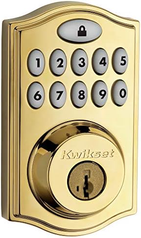 Kwikset 99140-022 SmartCode 914 Z-Wave Plus Deadbolt, Polished Brass