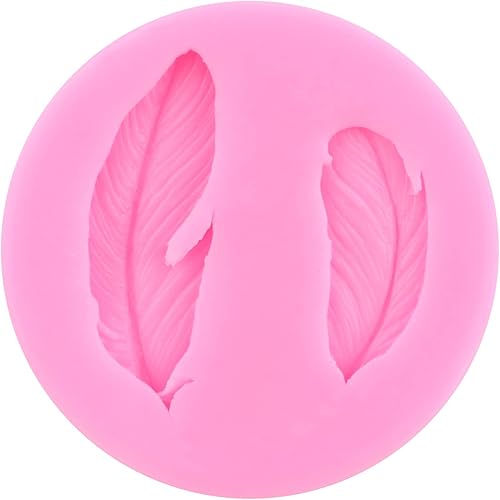 Miniatura 8 de LKDQUTHM Moldes de plumas para fondant, moldes de silicona para decoración de pasteles de azúcar, decoración de cupcakes, pasta de goma de