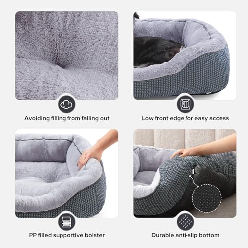 Image of INVENHO Dog Bed Medium Size, Orthopedic Warming Soft Calming Sleeping Durable with Anti-Slip Bottom