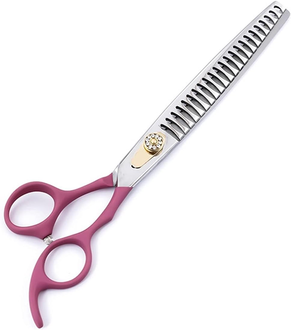 Shears for Hair Cutting 8" Professional Pet Grooming Scissors, Dog Thinning Scissors, Coarse-Haired Dog Grooming Shears with Elastic Handles, Pet Grooming Hair Cutting Kit