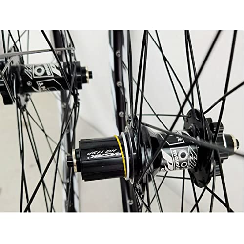 Mountainbike Laufräder, 24 Zoll Fahrrad Laufradsatz Doppelwandige Aluminiumlegierung MTB-Felge Scheibenbremse Schnelle Veröffentlichung 32 Loch 8 9 10 11 12 Speed (Color : Black, Size : 24 inch)