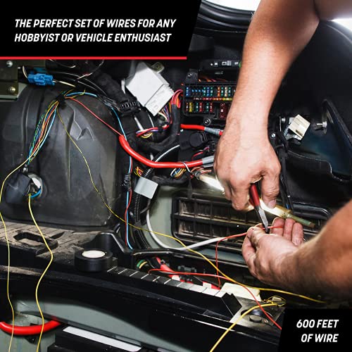 Gs Power 16 Gauge Wire – Automotive Electrical Spool, 6 X 100Ft Rolls Of Copper-Clad Aluminum Primary Wires For Car Stereo & Remote Trailer Wiring #TOP2