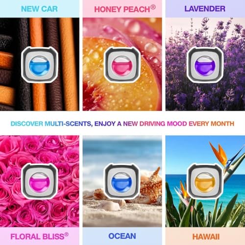 Image of Air Jungles Car Air Fresheners Clip 6 Ct, Variety Pack Vent Clips | Long Lasting Up to 180 Days, Multi Scent Car Odor Eliminator, Ideal Gift for New Car Owners, 4 mL Each