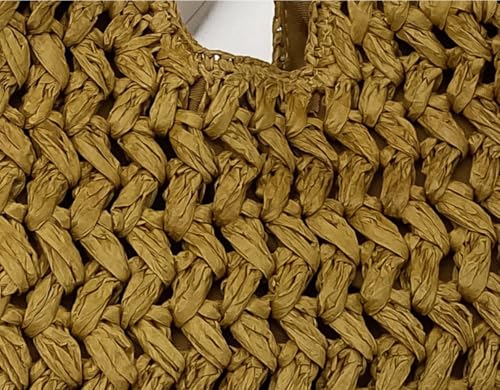 Bolso de playa de paja Bohemia verano mujer hombro miniatura 7