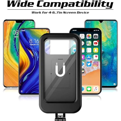 Image of Waterproof Mobile Phone Holder for Bike & Motorcycle | 360 Rotating Adjustable Handlebar Mount | Shockproof & Secure Bike Mobile Stand | Universal Fit for All Smartphones