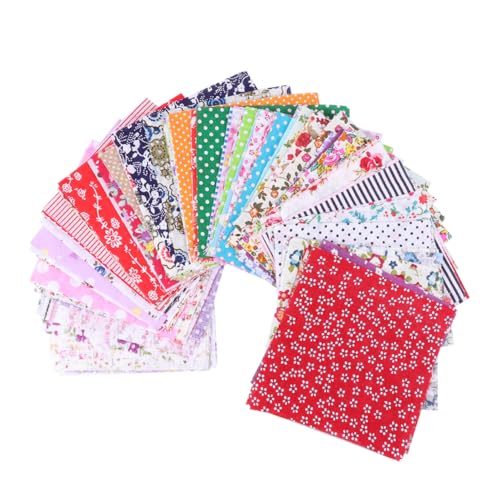 Tissu patchwork en coton VILLCASE : 300 carrés fleuris pour couture et broderie DIY