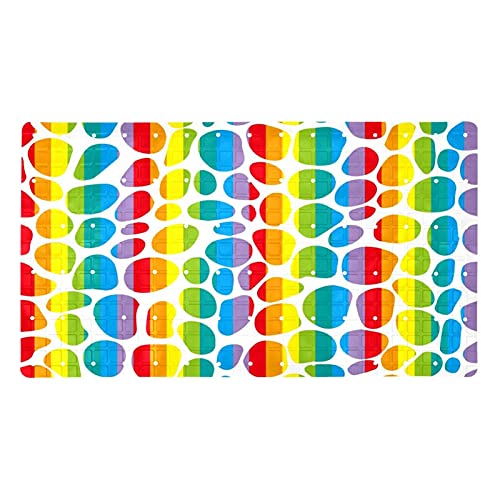 Alfombrillas antideslizantes para bañera con ventosas alfombra rectangular de PVC para bebés 2