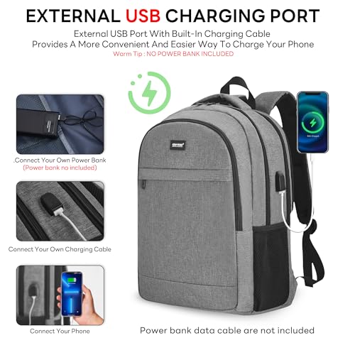 TANTOMI Anti-Theft USB Charging Backpack