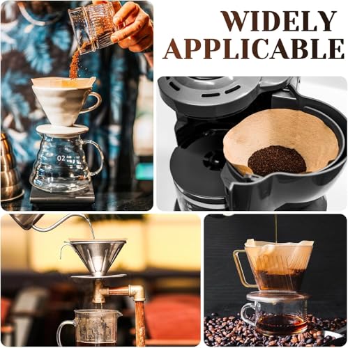 Miniatura 6 de 100 Unidades Filtros De Café Talla 4, No Blanqueados Y Cónicos - 100 Biodegradables - Compatibles Con V60 Dripper, Filtros Manuales Y Cafeteras De Goteo 8-12 Tazas - Papel Natural Premium