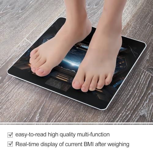 Báscula digital para baño con vidrio templado y pantalla LCD miniatura 5