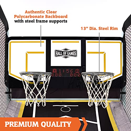 image for Hall of Games Xtra Long Shot EZ-Fold Premium Arcade Basketball Game wi
