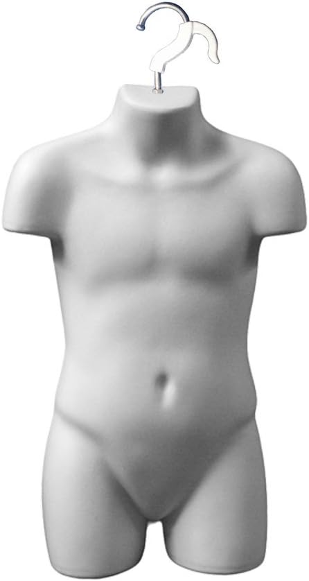 White 3/4 Child Mannequin Torso