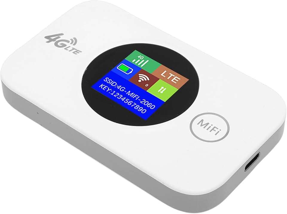 Domary Roteador WiFi 4G Portátil Com Slot para Cartão SIM 300Mbps Internet Sem Fio de Alta Velocidade Hotspot Móvel para Viagens, Acampamento Ao Ar Livre, Leve, Design Compacto,