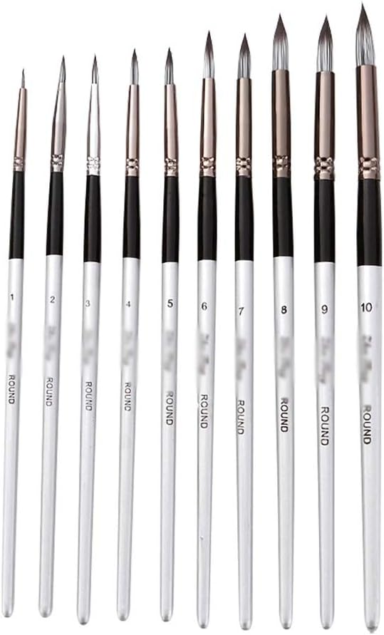 Paint Brushes 10pcs Artist Watercolor Painting Brushes Brush Oil Acrylic Flat&tip Paint Kit Paint Brushes for Oil Painting
